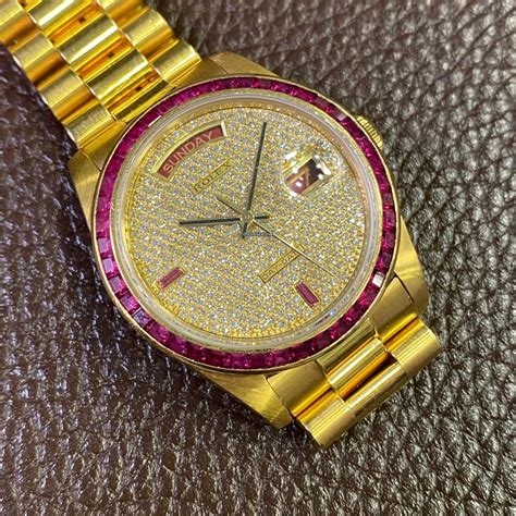 ruby day date rolex|Rolex Day-Date price list.